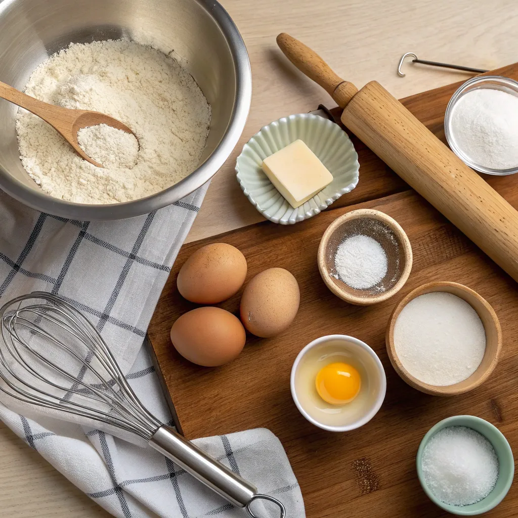 Baking tools and ingredients